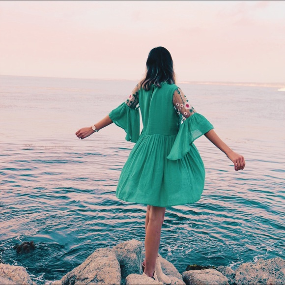 LAST1 🥰⭐️🌿Enchanted Forest Dress In Sage⭐️🌿 - Picture 4 of 8